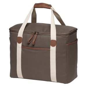 The Catalogue Hamptons Cooler is a waxed cotton canvas cooler. Large main compartment with pockets. Available in 3 colours.