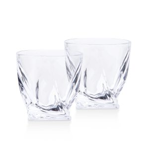 The Catalogue Highland Whisky Glass Set is a set of 2 whisky glasses. Holds 300ml of liquid. Curved design with square base.