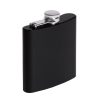 The Catalogue Hip Flask is a stainless steel hip flask in black. BPA free. Silver hinged screw top. Holds up to 117ml.