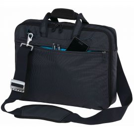 The Catalogue Identity Brief Bag is a two tone nylon bag with multiple compartments. Detachable shoulder strap. Available in Charcoal.
