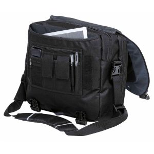intern-brief-bag-black_charcoal-inside The Catalogue Intern Brief Bag is a polyester bag with multiple compartments. Flap closure with zippered pocket. Mesh bottle pocket.