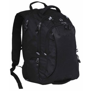network-compu-backpack-black_black The Catalogue Network Compu Backpack is a polyester backpack with multiple compartments and pockets. Available in 2 colours.