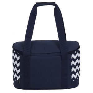 The Catalogue Oasis Chevron Cooler is a polyester cooler with chevron print. Leak-proof lining. Available in 2 colours.