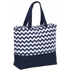 The Catalogue Oasis Cooler Tote is a polyester cooler bag with chevron print. Leak-proof lining. Available in 2 colours.