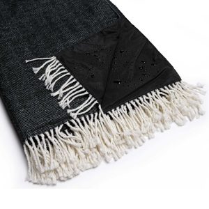 The Catalogue Ombrello Picnic Blanket is a 100% acrylic fabric, polyester backed blanket. Centred hole for umbrella.