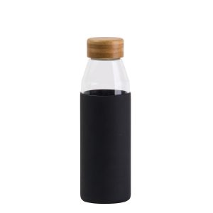The Catalogue Orbit Glass Bottle is a 500ml glass bottle with a bamboo lid. BPA free. Available in 7 colours.