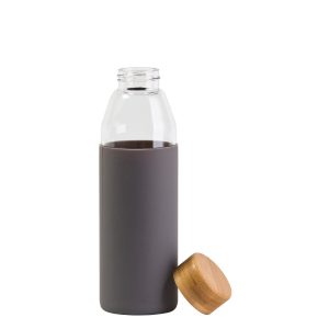The Catalogue Orbit Glass Bottle is a 500ml glass bottle with a bamboo lid. BPA free. Available in 7 colours.