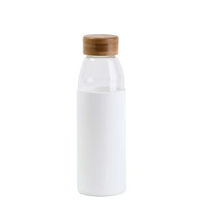 The Catalogue Orbit Glass Bottle is a 500ml glass bottle with a bamboo lid. BPA free. Available in 7 colours.