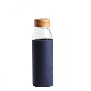 The Catalogue Orbit Glass Bottle is a 500ml glass bottle with a bamboo lid. BPA free. Available in 7 colours.