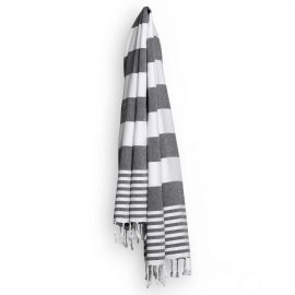 The Catalogue Patara Turkish Towel is a 100% cotton yarn Turkish towel. Striped pattern. Quick drying. Perfect for the beach.