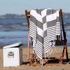 The Catalogue Patara Turkish Towel is a 100% cotton yarn Turkish towel. Striped pattern. Quick drying. Perfect for the beach.