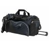 The Catalogue Solitude Travel Bag is a polyester bag with multiple compartments. Skate wheels and telescopic handle. Black/Charcoal.