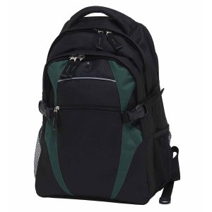 The Catalogue Spliced Zenith Backpack is a polyester backpack has multiple pockets. Rubber headphone port. Available in 15 colours.