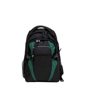The Catalogue Spliced Zenith Backpack is a polyester backpack has multiple pockets. Rubber headphone port. Available in 15 colours.