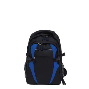 The Catalogue Spliced Zenith Backpack is a polyester backpack has multiple pockets. Rubber headphone port. Available in 15 colours.