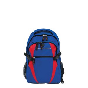 The Catalogue Spliced Zenith Backpack is a polyester backpack has multiple pockets. Rubber headphone port. Available in 15 colours.