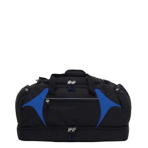 The Catalogue Spliced Zenith Sports Bag is a 55L, polyester sports bag with multiple compartments. Available in 16 colours.