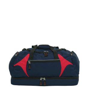 The Catalogue Spliced Zenith Sports Bag is a 55L, polyester sports bag with multiple compartments. Available in 16 colours.