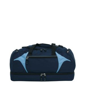 The Catalogue Spliced Zenith Sports Bag is a 55L, polyester sports bag with multiple compartments. Available in 16 colours.