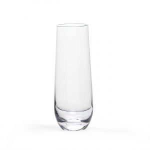 The Catalogue Stemless Champagne Flutes are a set of 4 glass, stemless glasses. Holds 250ml of liquid. Presentation box included.
