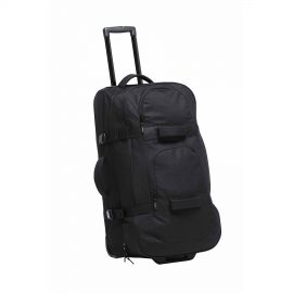 The Catalogue Terminal Travel Bag is a heavy duty polyester bag with wheels and handle. Multiple compartments. Available in Black.