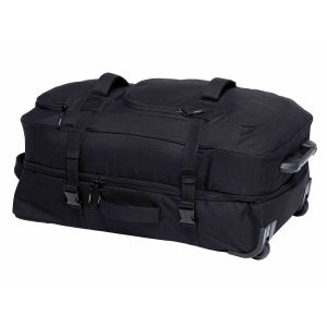 The Catalogue Terminal Travel Bag is a heavy duty polyester bag with wheels and handle. Multiple compartments. Available in Black.