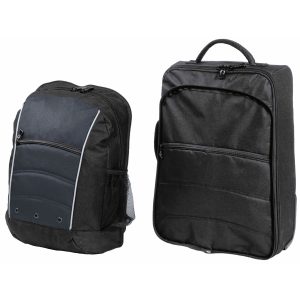The Catalogue Transit Travel Bagis a ripstop nylon, 48L bag with wheels and pole handle. Available in Black/Charcoal.