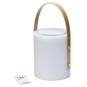 The Catalogue Twilight Speaker Lamp is a water resistant lantern with a. Bluetooth wireless speaker built-in. Mood lighting with 8 colour options.