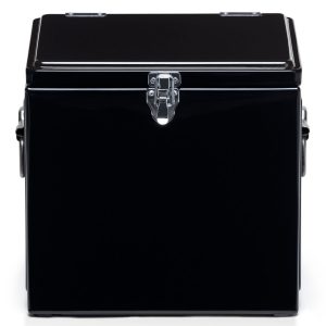 The Catalogue Vintage Cooler Box is an iron outer cool box with a leak proof, insulated liner. Side carry handles. Available in 5 colours.