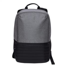 The Catalogue Wired Compu Backpack is a polyester, water resistant backpack. Integrated cable for charging a device. Available in Grey Melange/Black.