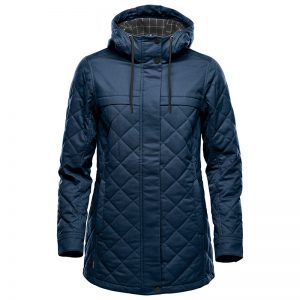 The Stormtech Women's Bushwick Quilted Jacket is a quilted polyfill jacket with a snap closure. Multiple pockets. Available in 3 colours.