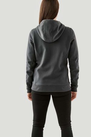The Stormtech Women's Dolomite Fleece Hoody is a heavy duty, cotton/poly blend hoody. Multiple pockets. 3 colours. Sizes XS - 3XL.