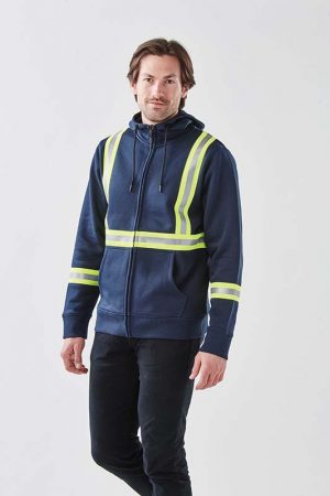 The Stormtech Men's Omega Reflective Zip Hoody is a cotton/poly blend zip hoodie with reflective taping. 2 colours. Sizes XS - 5XL.