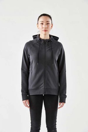 The Stormtech Women's Dockyard Performance F/Z Hoody is a cotton/poly blend zip hoody with pockets. Available in 2 colours. Sizes XS - 3XL.