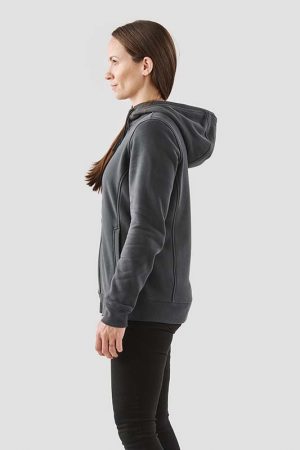 The Stormtech Women's Dolomite Fleece Hoody is a heavy duty, cotton/poly blend hoody. Multiple pockets. 3 colours. Sizes XS - 3XL.