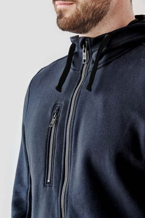 The Stormtech Men's Dolomite Fleece Hoody is a heavy duty, cotton/poly blend hoody. Multiple pockets. Available in 3 colours. Sizes S - 5XL.