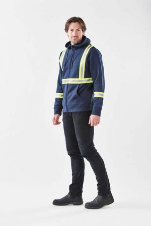 The Stormtech Men's Omega Reflective Zip Hoody is a cotton/poly blend zip hoodie with reflective taping. 2 colours. Sizes XS - 5XL.