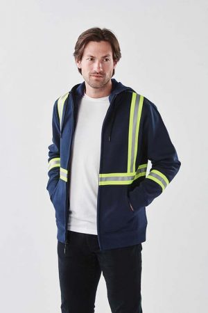 The Stormtech Men's Omega Reflective Zip Hoody is a cotton/poly blend zip hoodie with reflective taping. 2 colours. Sizes XS - 5XL.