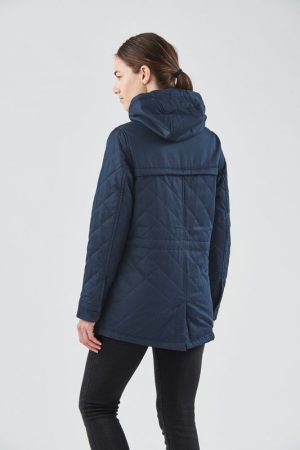 The Stormtech Women's Bushwick Quilted Jacket is a quilted polyfill jacket with a snap closure. Multiple pockets. Available in 3 colours.