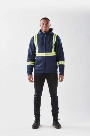 The Stormtech Men's Omega Reflective Zip Hoody is a cotton/poly blend zip hoodie with reflective taping. 2 colours. Sizes XS - 5XL.