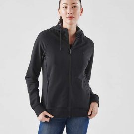 The Stormtech Women's Dockyard Performance F/Z Hoody is a cotton/poly blend zip hoody with pockets. Available in 2 colours. Sizes XS - 3XL.