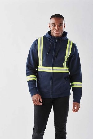 The Stormtech Men's Omega Reflective Zip Hoody is a cotton/poly blend zip hoodie with reflective taping. 2 colours. Sizes XS - 5XL.