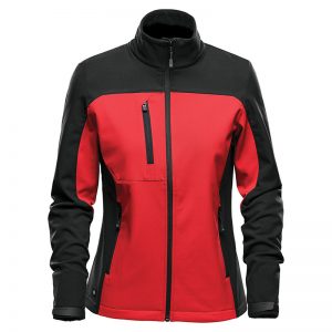 The Stormtech Womens Cascades Softshell is a heavy weight, water resistant jacket. Zippered hand warmers and pockets. Available in 5 colours.