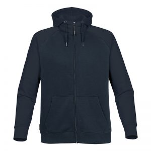 The Stormtech Men's Omega Zip Hoody is a cotton/poly blend hoody with kanga pocket. Hood with drawstring. 5 colours. Sizes S - 5XL.
