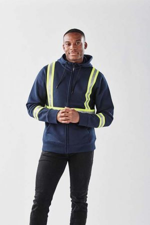 The Stormtech Men's Omega Reflective Zip Hoody is a cotton/poly blend zip hoodie with reflective taping. 2 colours. Sizes XS - 5XL.