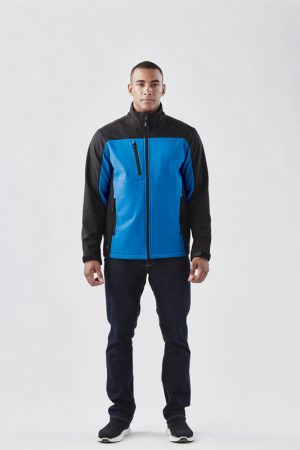 The Stormtech Mens Cascades Softshell is a heavy weight, water resistant jacket. Zippered hand warmers and pockets. Available in 5 colours.