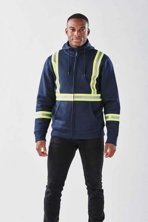 The Stormtech Men's Omega Reflective Zip Hoody is a cotton/poly blend zip hoodie with reflective taping. 2 colours. Sizes XS - 5XL.