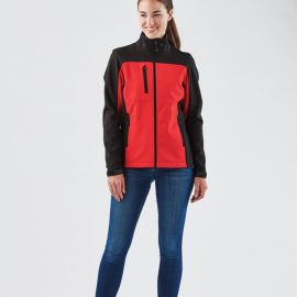 The Stormtech Womens Cascades Softshell is a heavy weight, water resistant jacket. Zippered hand warmers and pockets. Available in 5 colours.