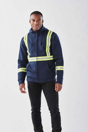 The Stormtech Men's Omega Reflective Zip Hoody is a cotton/poly blend zip hoodie with reflective taping. 2 colours. Sizes XS - 5XL.