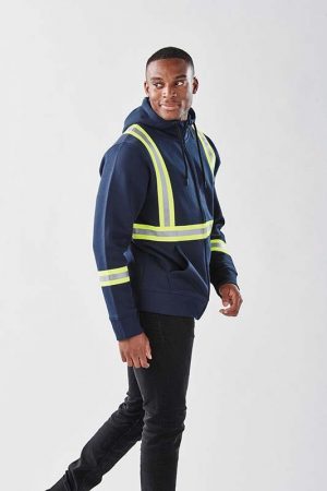 The Stormtech Men's Omega Reflective Zip Hoody is a cotton/poly blend zip hoodie with reflective taping. 2 colours. Sizes XS - 5XL.